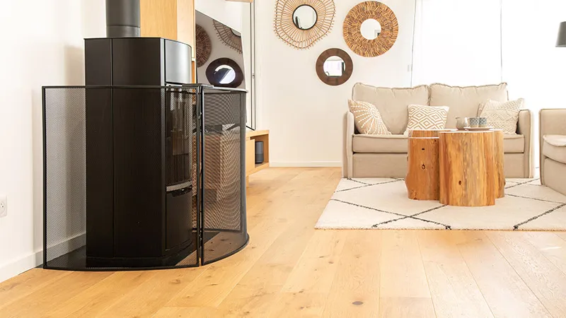 Pare-feu cheminée verre