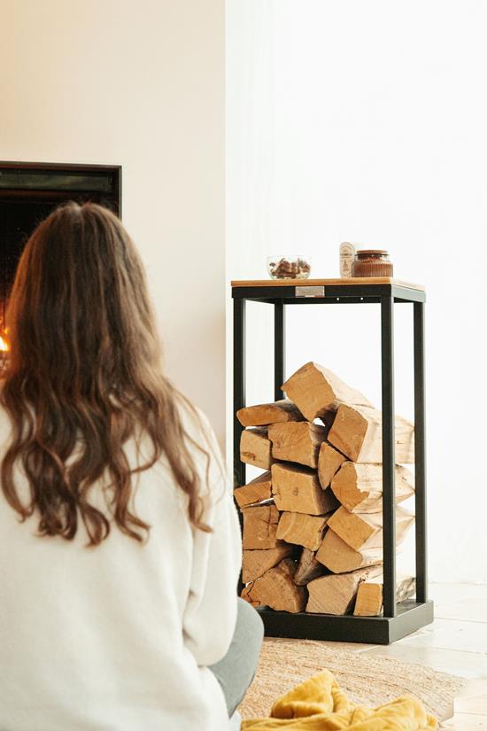 ACTUEL Log Rack Black 80 cm