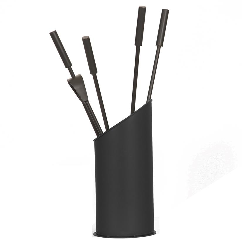 Lauki Basic Fireplace Tool Set, Black